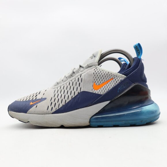Nike Air Max 270 GS Wolf Grey Photo Blue Sneakers Youth 6.5 Women’s 8 943345-015 - Picture 4 of 10